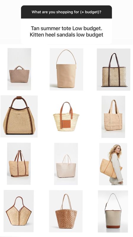 Neutral summer totes 👜 from
under $100 to a few investment