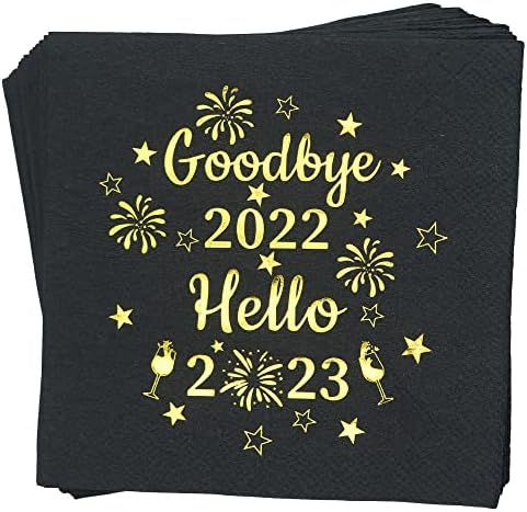 Goodbye 2022 Hello 2023 Napkins New Years Eve Napkins Happy New Year Napkins New Years Eve Party ... | Amazon (US)