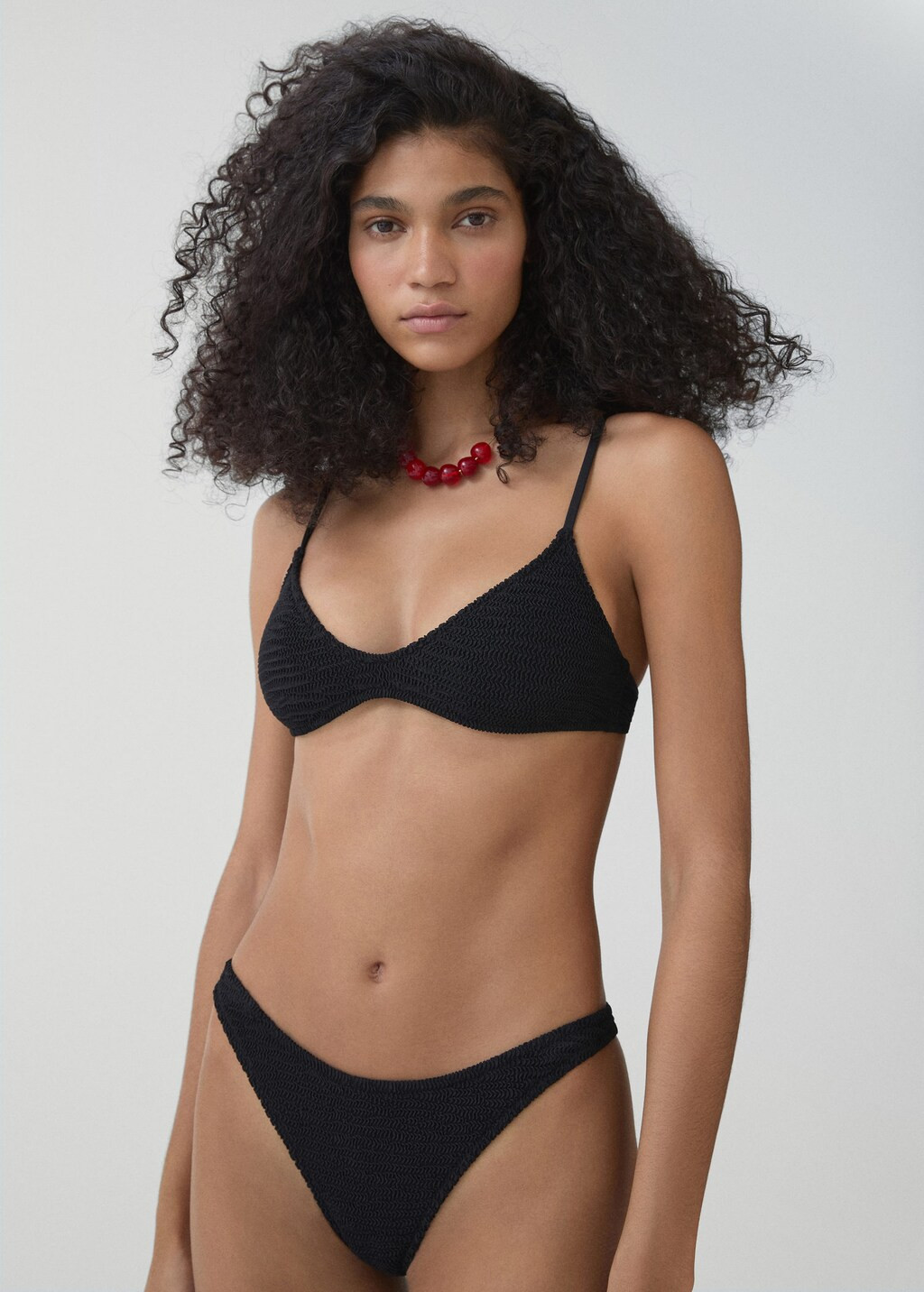 Textured bikini top -  Women | Mango United Kingdom | MANGO (UK)