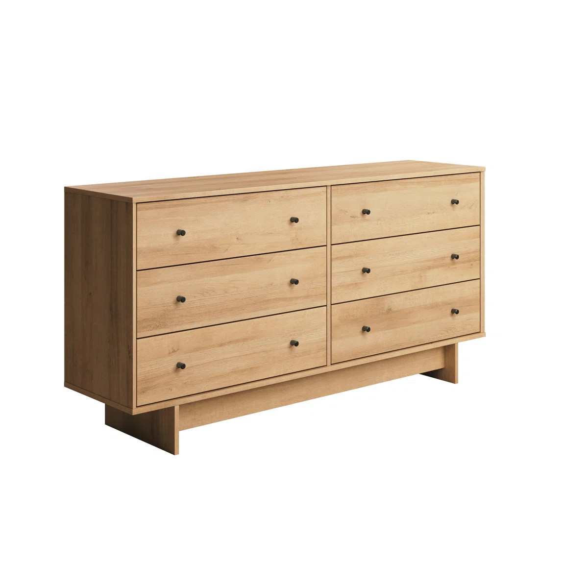 Orrsville Ranbir Oak 6 Drawer Dresser 61" Wide Chest of Drawers, Dresser for Bedroom, Chest of Dr... | Wayfair North America