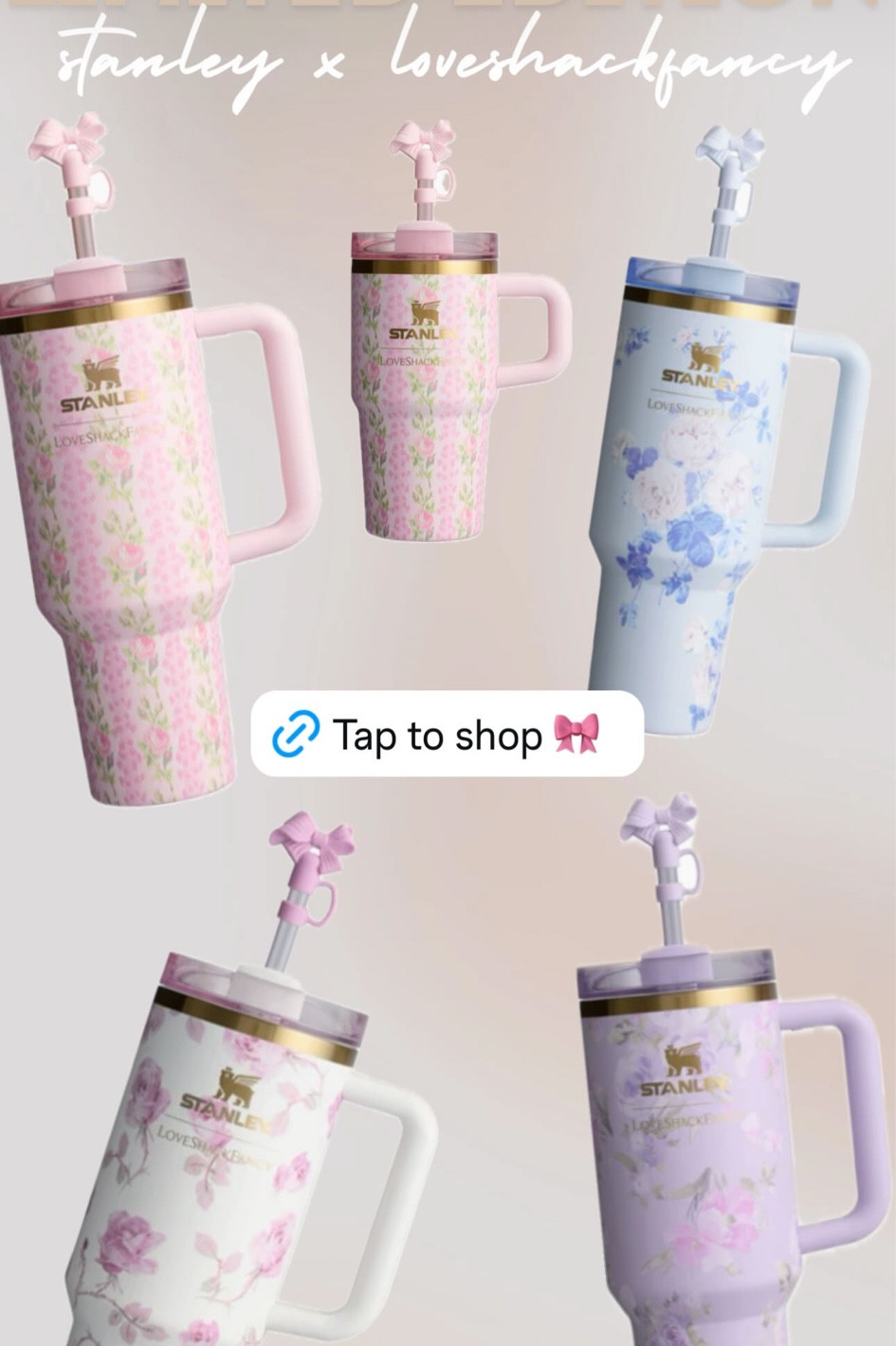 Stanley x loveshackfancy collab — stanley cups - girly 

#LTKFindsUnder50 #LTKFamily #LTKFitness