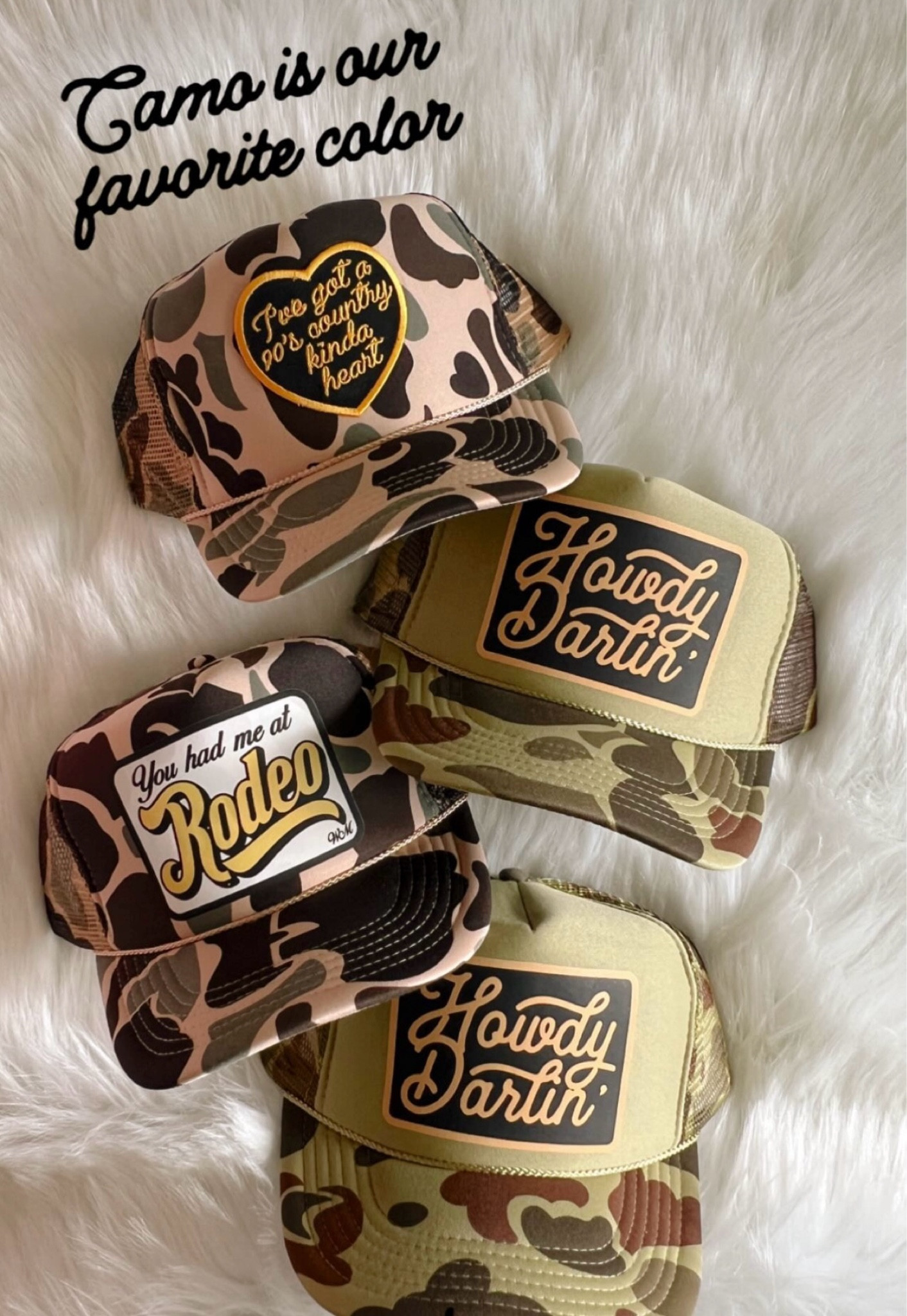 Camo trucker hats - gift ideas for her 

#LTKHoliday #LTKSeasonal #LTKGiftGuide