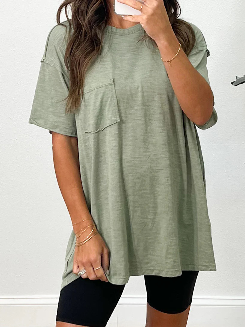 Offhand Slub Tee | Olive | +Plus Available | RESTOCK | Talulah