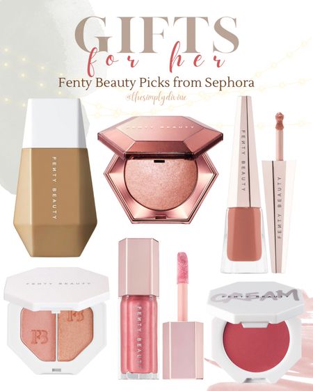 Fenty Beauty picks from Sephora. 🤭💕

| Sephora | Fenty Beauty | blush | highlight | foundation | lip gloss | lipstick | gifts for her | stocking stuffers | gift guide | seasonal | gift guide | holiday | beauty |

#LTKunder100 #LTKbeauty #LTKGiftGuide