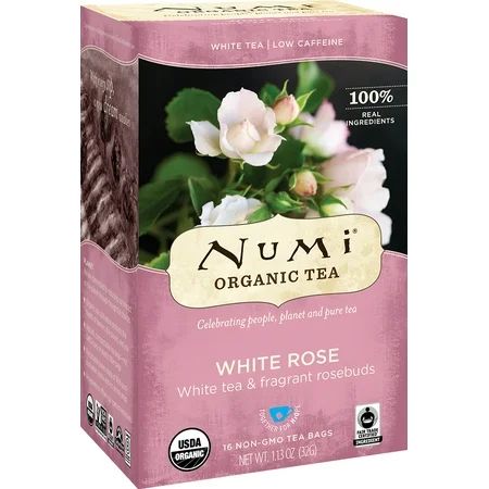 Numi Organic Tea, White Rose, Tea Bags, 16 Ct | Walmart (US)