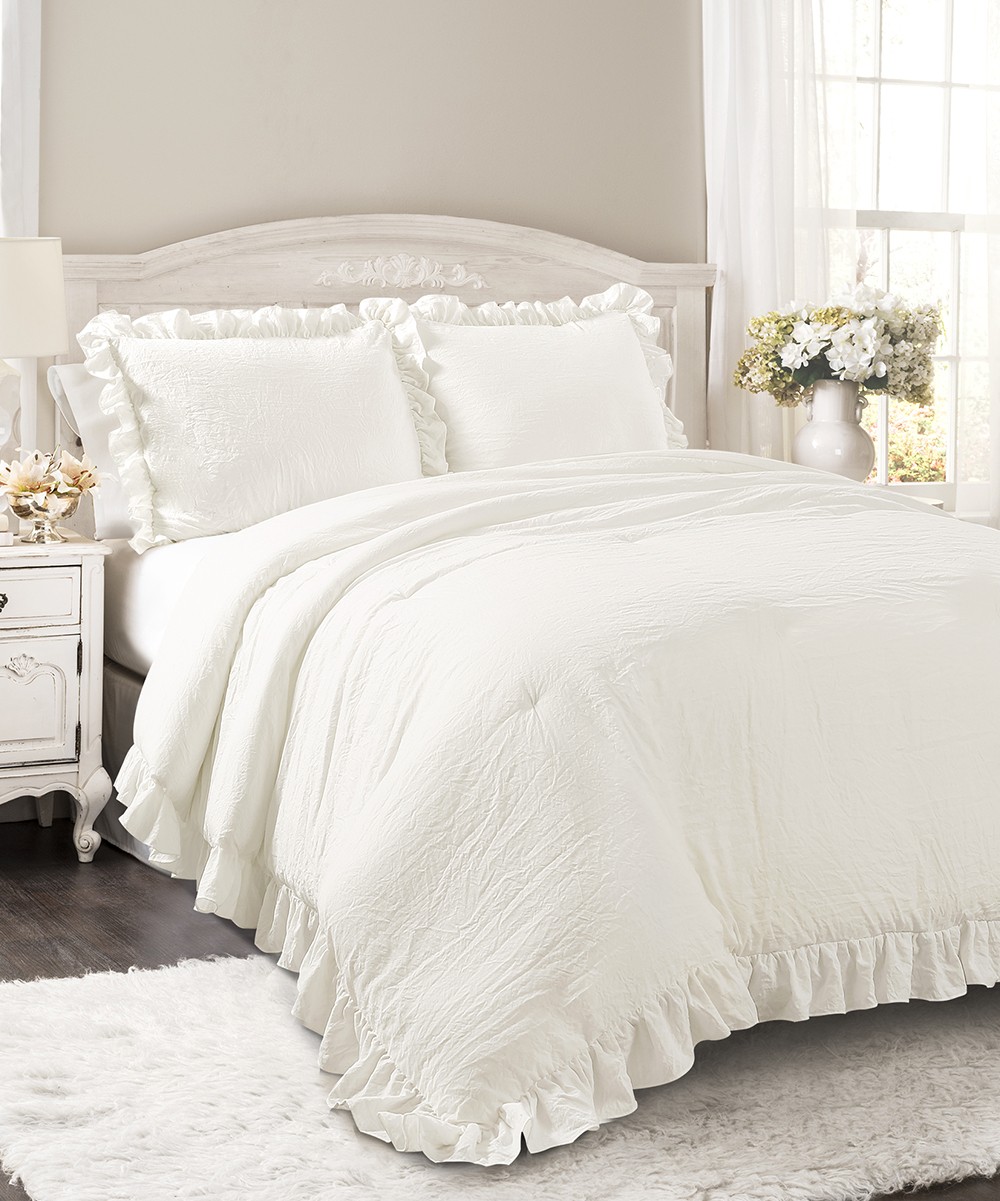 Lush Decor Comforter Sets White - White Reyna Comforter Set | Zulily