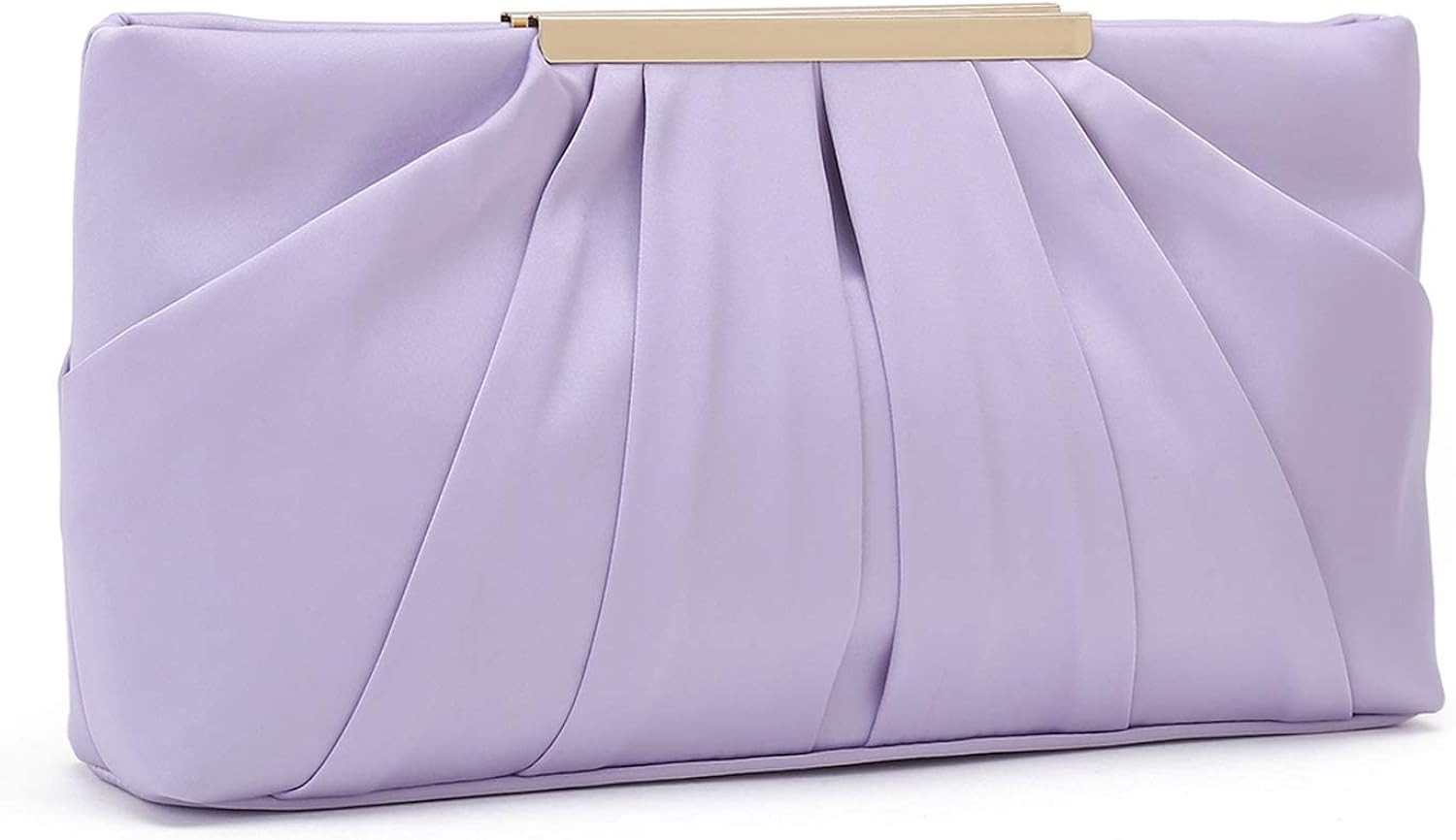 CHARMING TAILOR Clutch Evening Bag Elegant Pleated Satin Formal Handbag Simple Classy Purse for W... | Amazon (US)