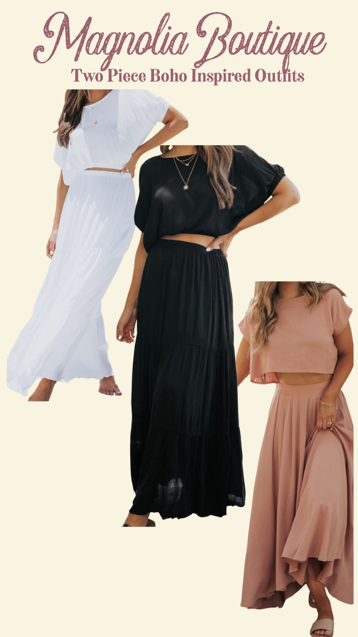 Two Piece Boho Inspired Outfits from Magnolia Boutique. This outfit is perfect for vacation and summer #bohoinpiredoutfits #boho #twopieceoutfits 

#LTKunder100 #LTKtravel #LTKstyletip