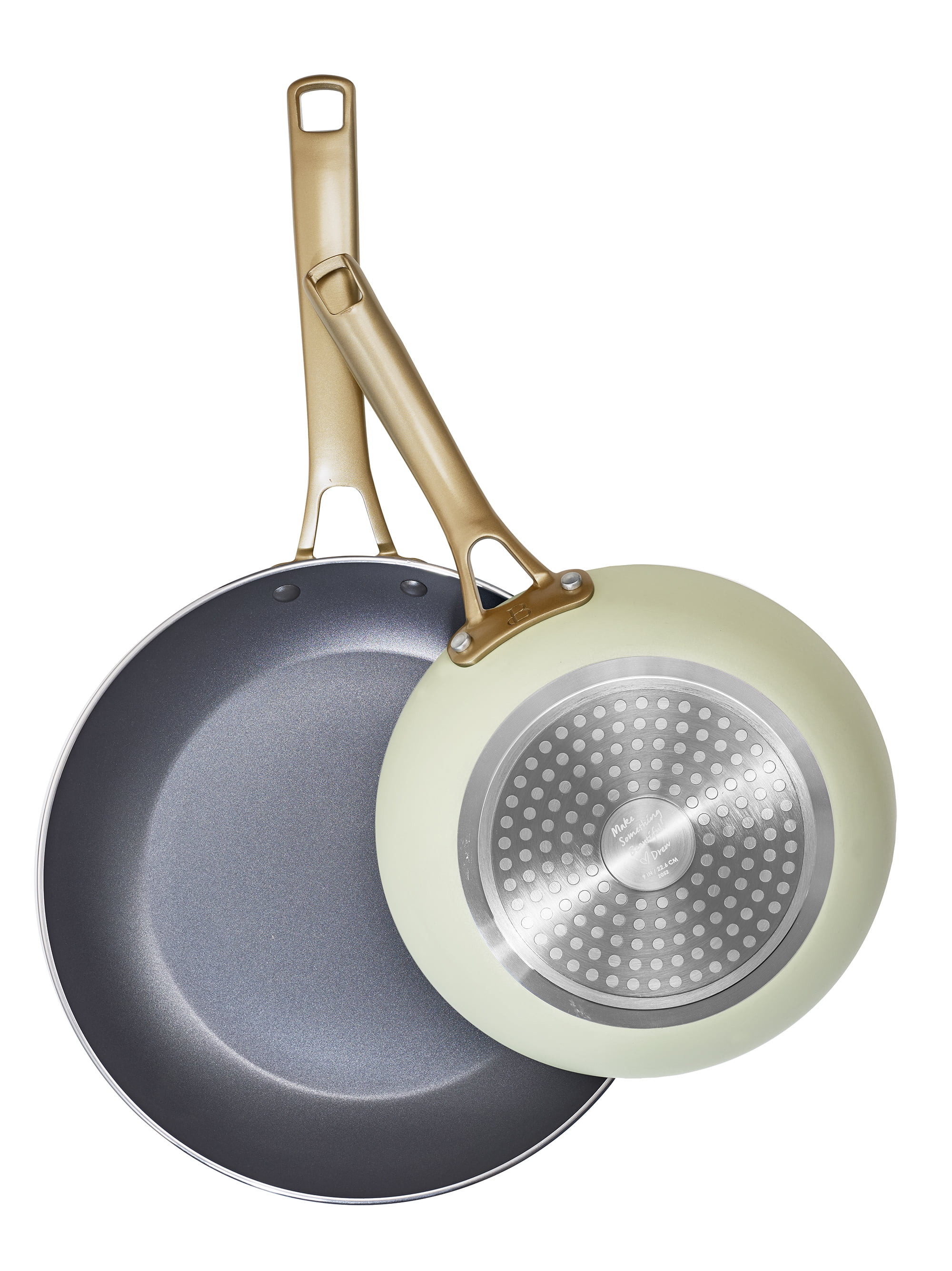 Beautiful 2 PC Fry Pan Set (9"/11"), Sage Green by Drew Barrymore | Walmart (US)