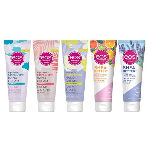 Bundle of eos Shea Better Hand Cream - Vanilla Cashmere + Fresh & Cozy + Coconut + Lavender + Pink Citrus | Amazon (US)