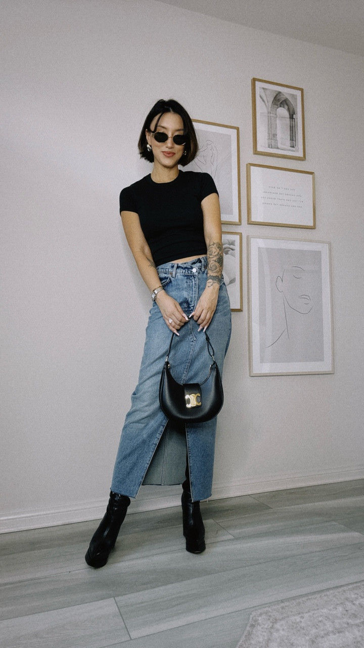 Style over 40 – letting my FYP pick my outfit 👀

Jumped on the trend and let my FYP choose my outfit of the day—and honestly, it stayed pretty true to my usual style: clean, comfy, and built on solid basics.

Started with my tried-and-true BDG tee (I have... too many), paired with a Reformation denim midi I’ve been loving—the front crossover detail is just chef’s kiss.

Since the outfit leaned minimal, I added platform boots for height and mixed metals for a little extra edge.

Would you wear this look? And more importantly—should I let TikTok pick again? 👇

#StyleOver40 #OOTDChallenge #MinimalChic #FashionOver40 #ReformationStyle #DenimMidiSkirt #EverydayStyle #PlatformBoots #FallStyleInspo

#LTKOver40 #LTKStyleTip #LTKWorkwear