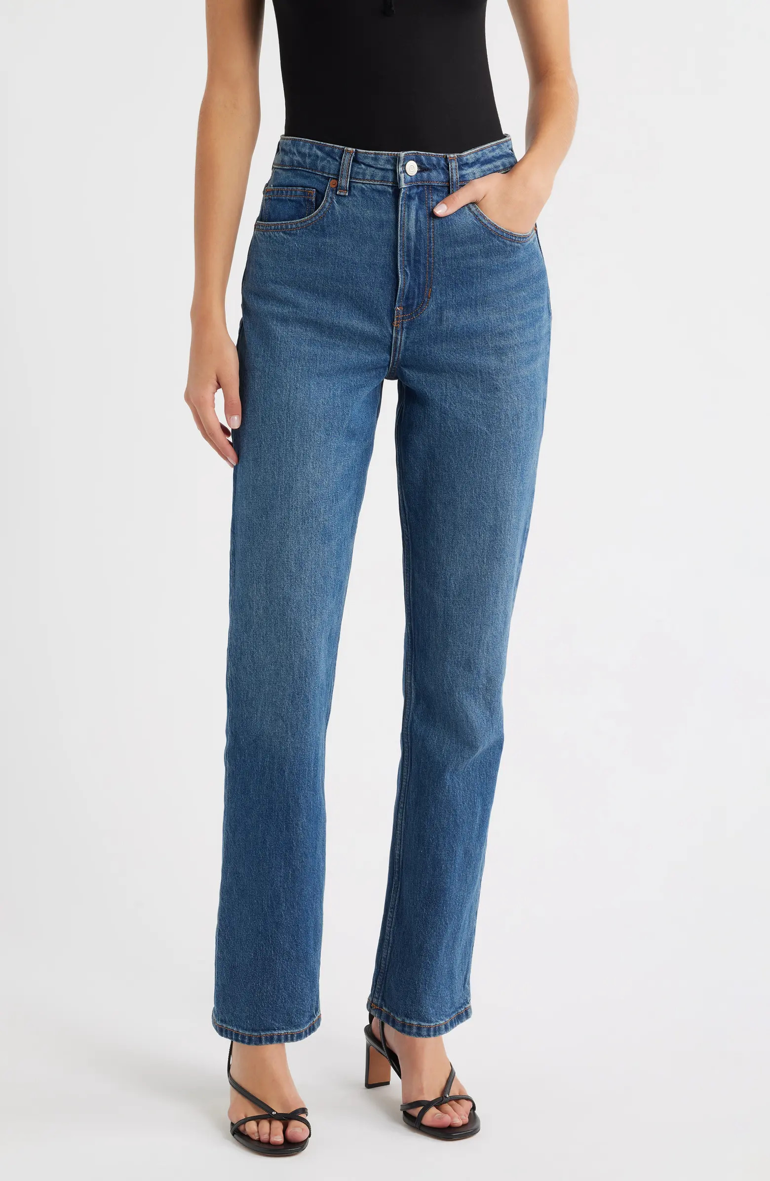 Jax Super High Waist Straight Leg Jeans | Nordstrom