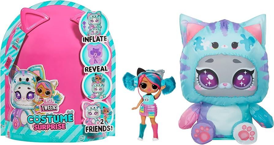 LOL Surprise Tweens Costume Surprise Emma Emo Fashion Doll with Inflatable Teal Kitty Pet Costume... | Amazon (US)
