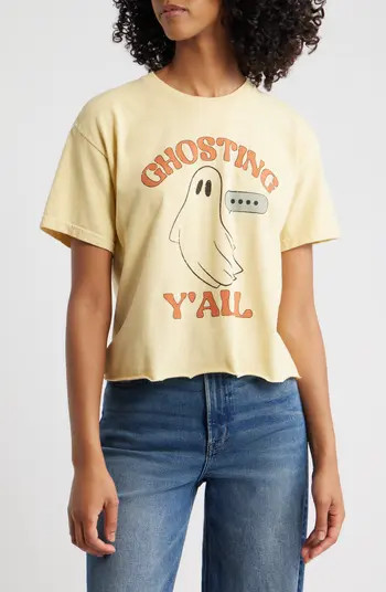 Ghosting Crop Cotton Graphic T-Shirt | Nordstrom