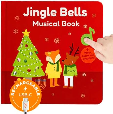 Cali's Books Jingle Bells USB-C Rechargeable Christmas Musical Book - Toddler Interactive Christm... | Amazon (US)