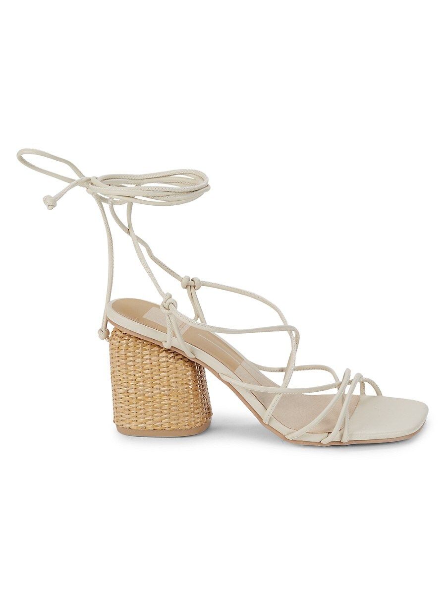 Dolce Vita Women's Nika Strappy Block-Heel Sandals - Ivory - Size 8 | Saks Fifth Avenue OFF 5TH
