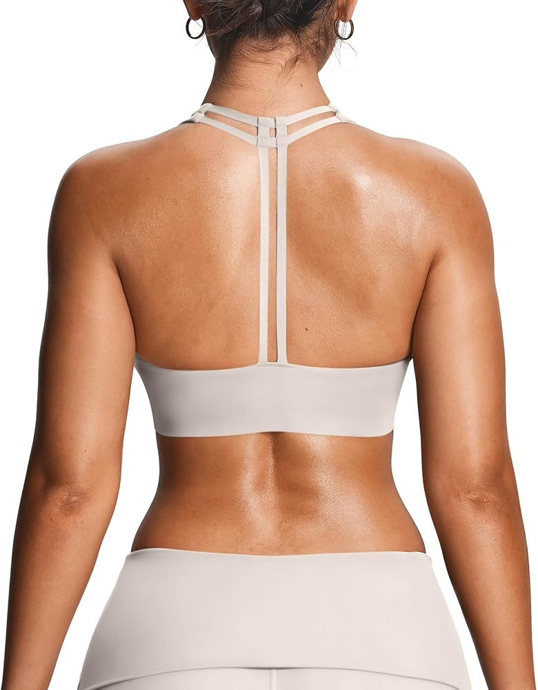 Aoxjox Women's Workout Sports Bras Fitness Training Gym Athlenza T-Back Bra Lumastretch\u2122 Yog... | Amazon (US)