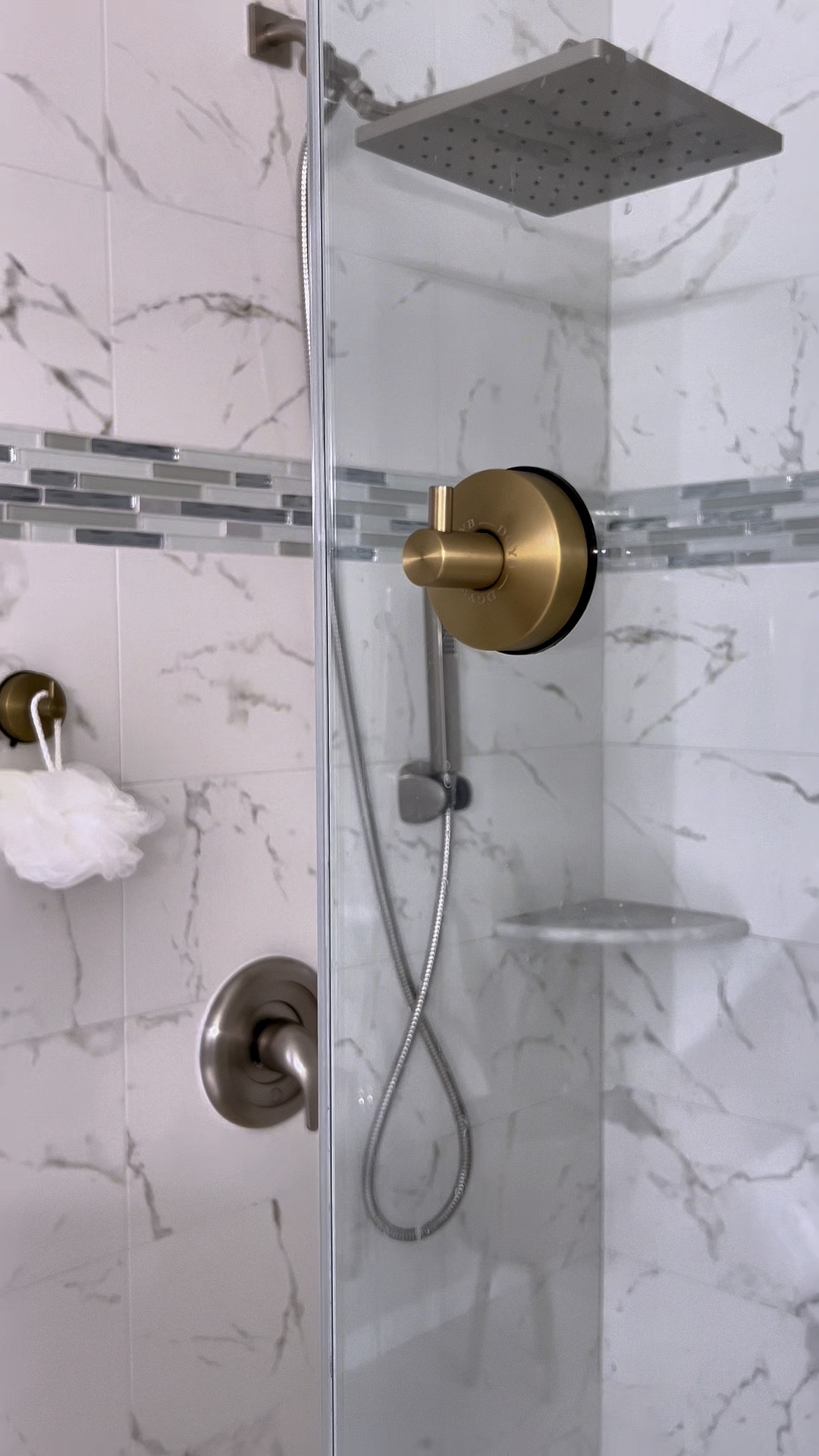 Damage free tile and glass suction hooks. These are great for your towels or loofas. They are water proof and rust proof. Great suction. For towels I recommend placing the suction hook in your diapered place and letting cure for 24 prior to use. 

#LTKHome #LTKVideo