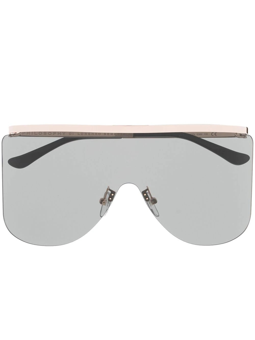 oversized shield-style sunglasses | Farfetch Global