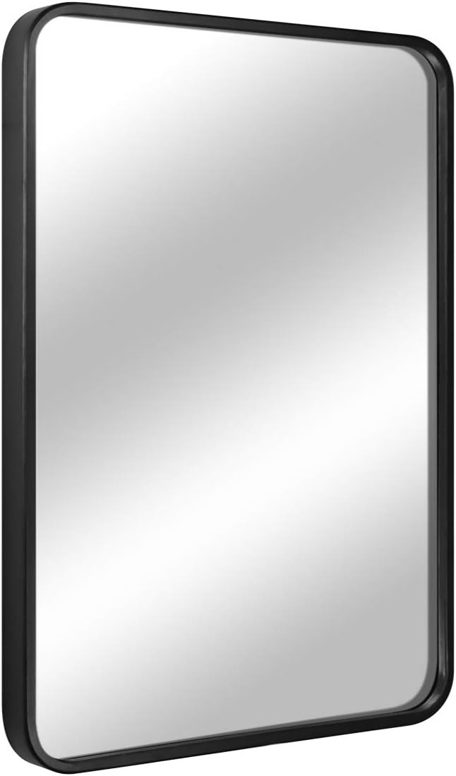 EPRICA Bathroom Mirror for Wall, Large Wall Mirror, Black Rectangle Mirror, 1” Metal Framed Mir... | Amazon (US)