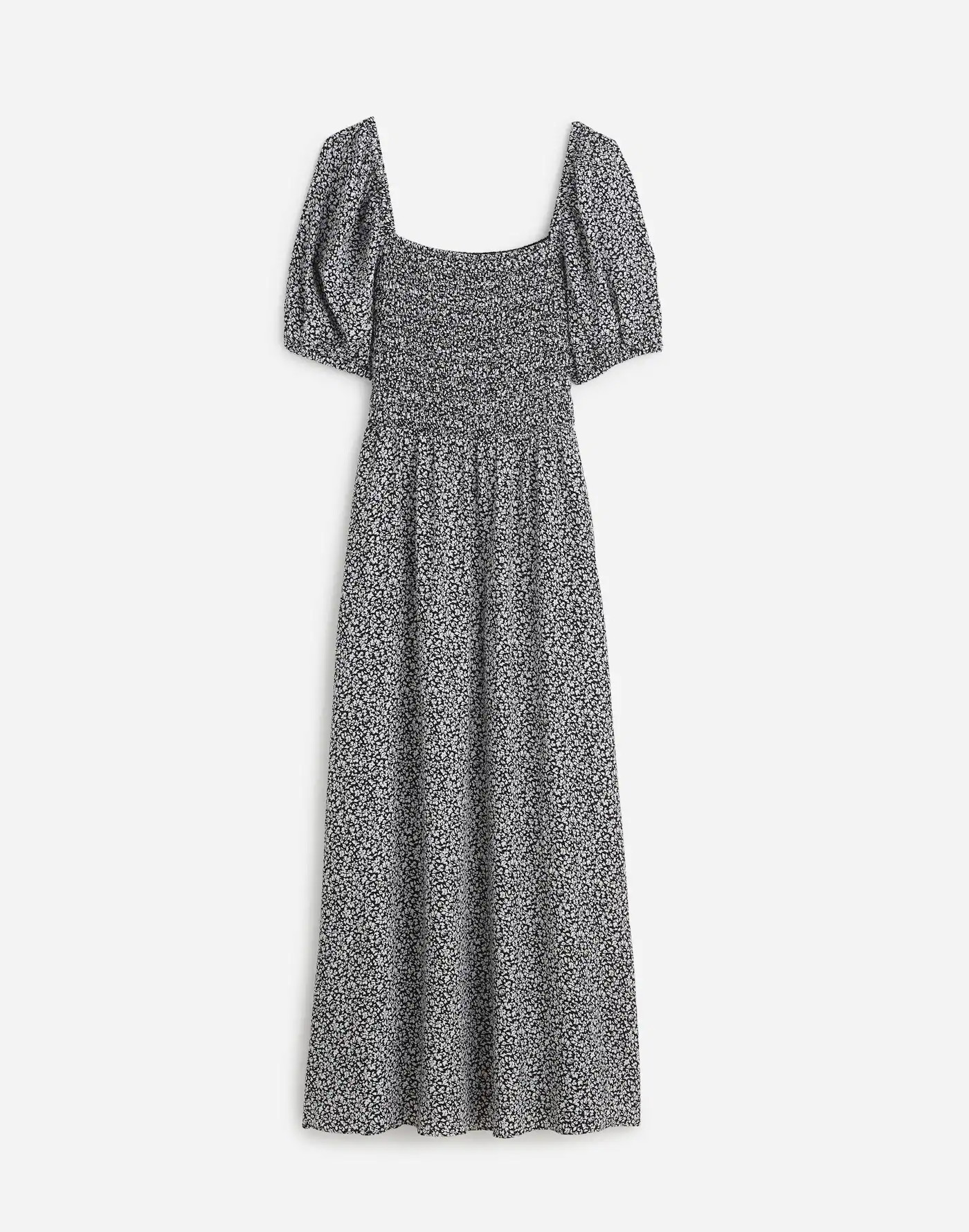 Smocked Puff-Sleeve Midi Dress in Floral | Madewell | Madewell