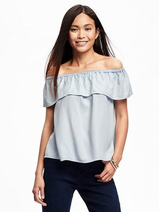 Off-Shoulder Tencel® Top for Women | Old Navy US