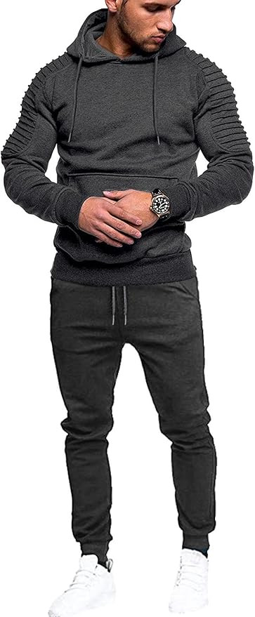 COOFANDY Men's Tracksuit 2 Piece Hoodie Sweatsuit Sets Casual Jogging Athletic Suits | Amazon (US)