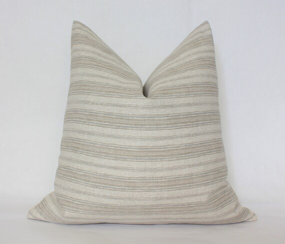 Neutral Pillow Covers 22x22 Cream Striped Pillow Striped - Etsy | Etsy (US)