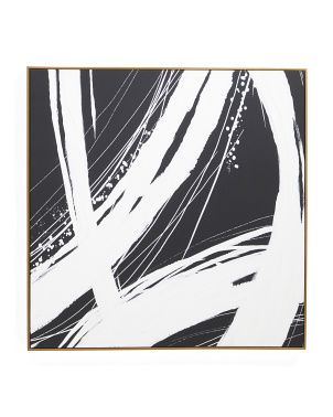 30x30 Loops Abstract On Black Gold Tone Frame Wall Art | Home | Marshalls | Marshalls