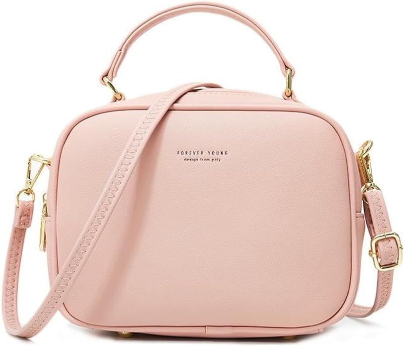 Small Top Handle Satchel Crossbody Bags for Women Cute Purses Vegan Leather Handbags Messenger Wa... | Amazon (US)