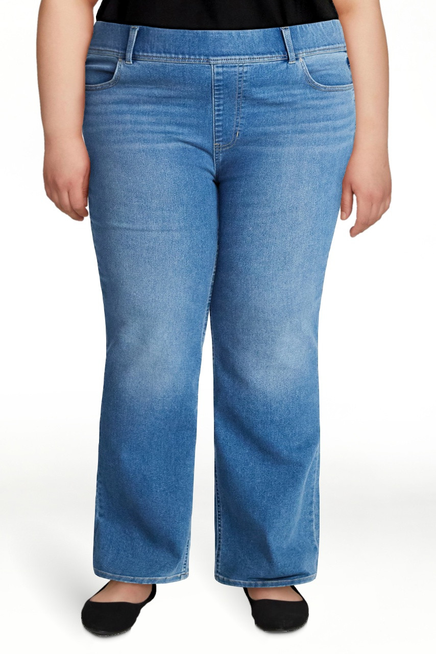 Terra & Sky Women's Plus Size Pull On High Rise Bootcut Jeggings, 31" Inseam, Sizes 0X-4X | Walmart (US)