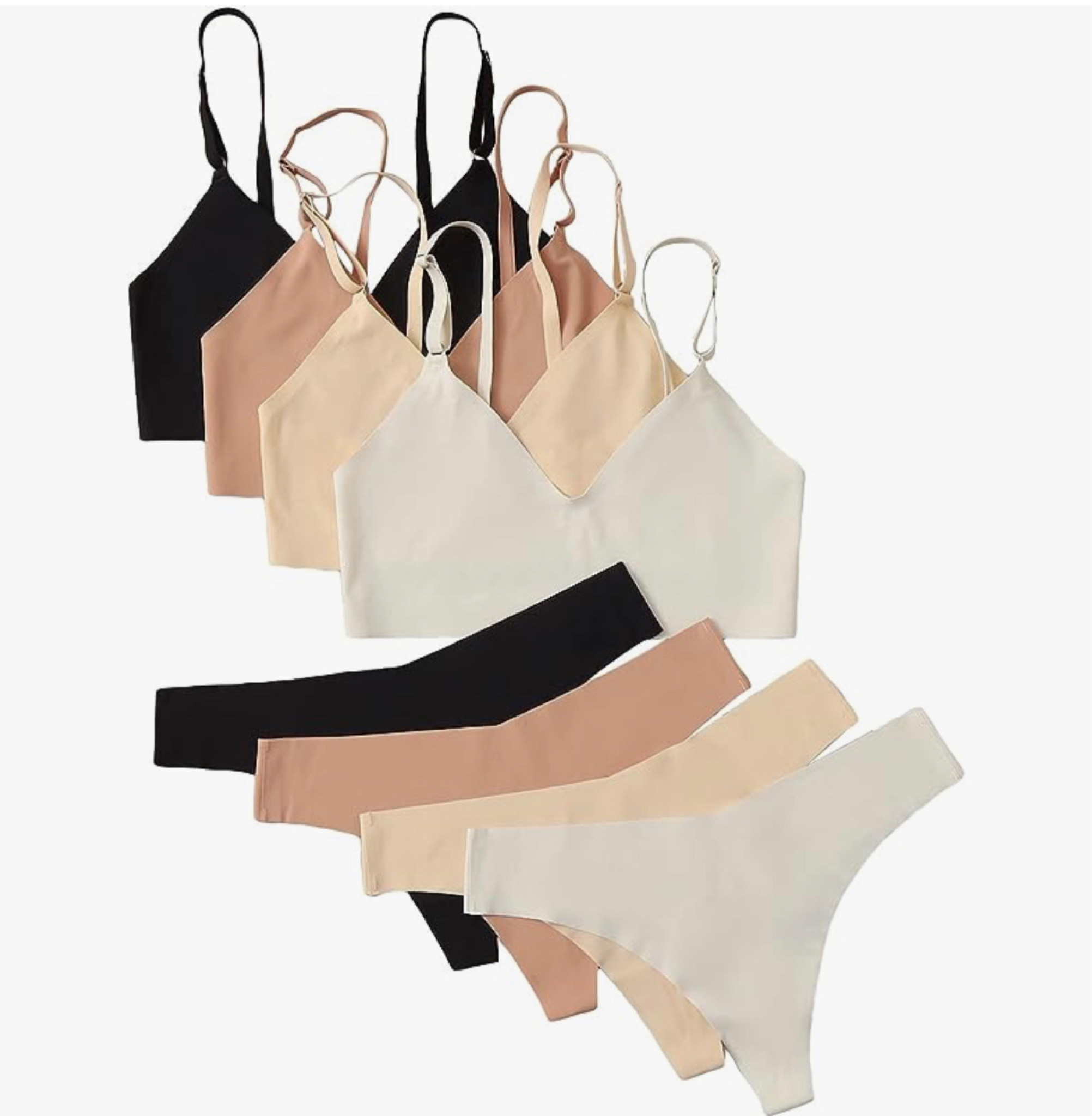 Skims dupe! This set is amazing and under $35! Super comfy, fit is amazing, and material feels very high quality and expensive. True to size. Also other color options 
Amazon finds
Seamless bra thong panty set 

#LTKbeauty #LTKunder100 #LTKunder50