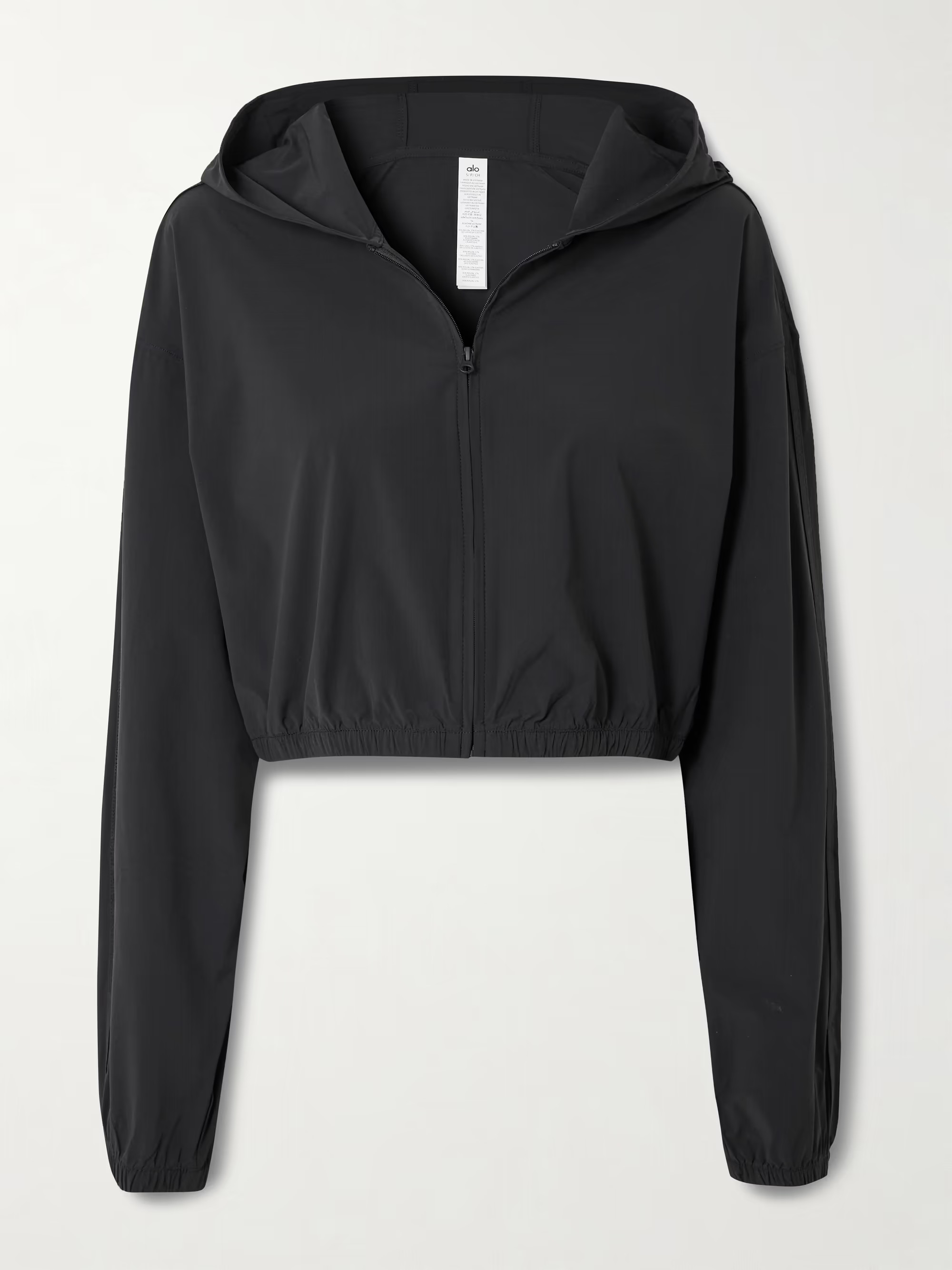 Effortless cropped stretch-shell hoodie | NET-A-PORTER (UK & EU)