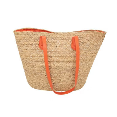 Saro Lifestyle Chic Straw Tote Bag, 19"x11", Orange | Target