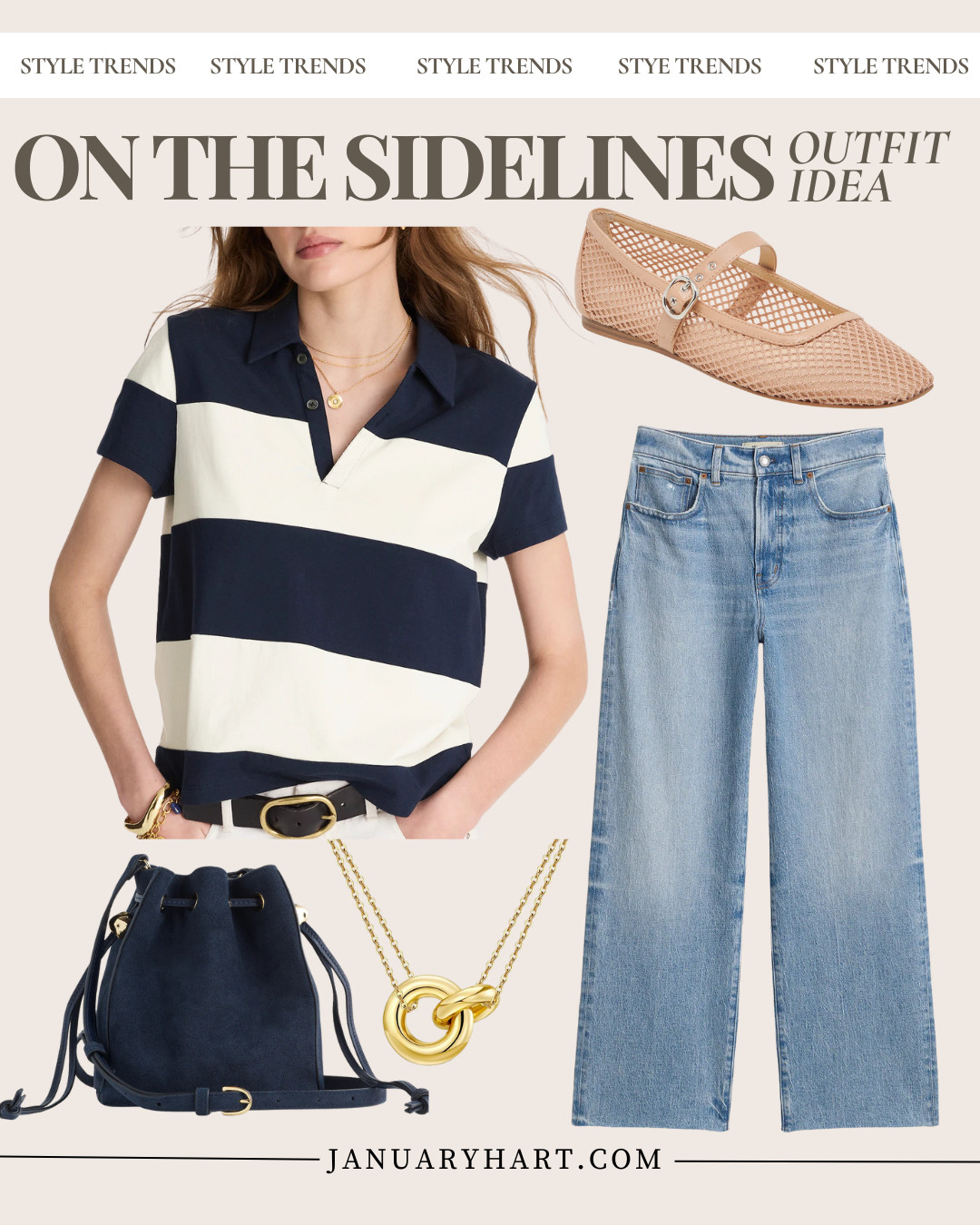 The August Lookbook

late summer outfits, stripe polo, rugby shirt, mesh ballet flats, outfits with denim, loose fit jeans, fall transition outfits, neutral outfits 

 #LTKOver40 #LTKStyleTip #LTKShoeCrush