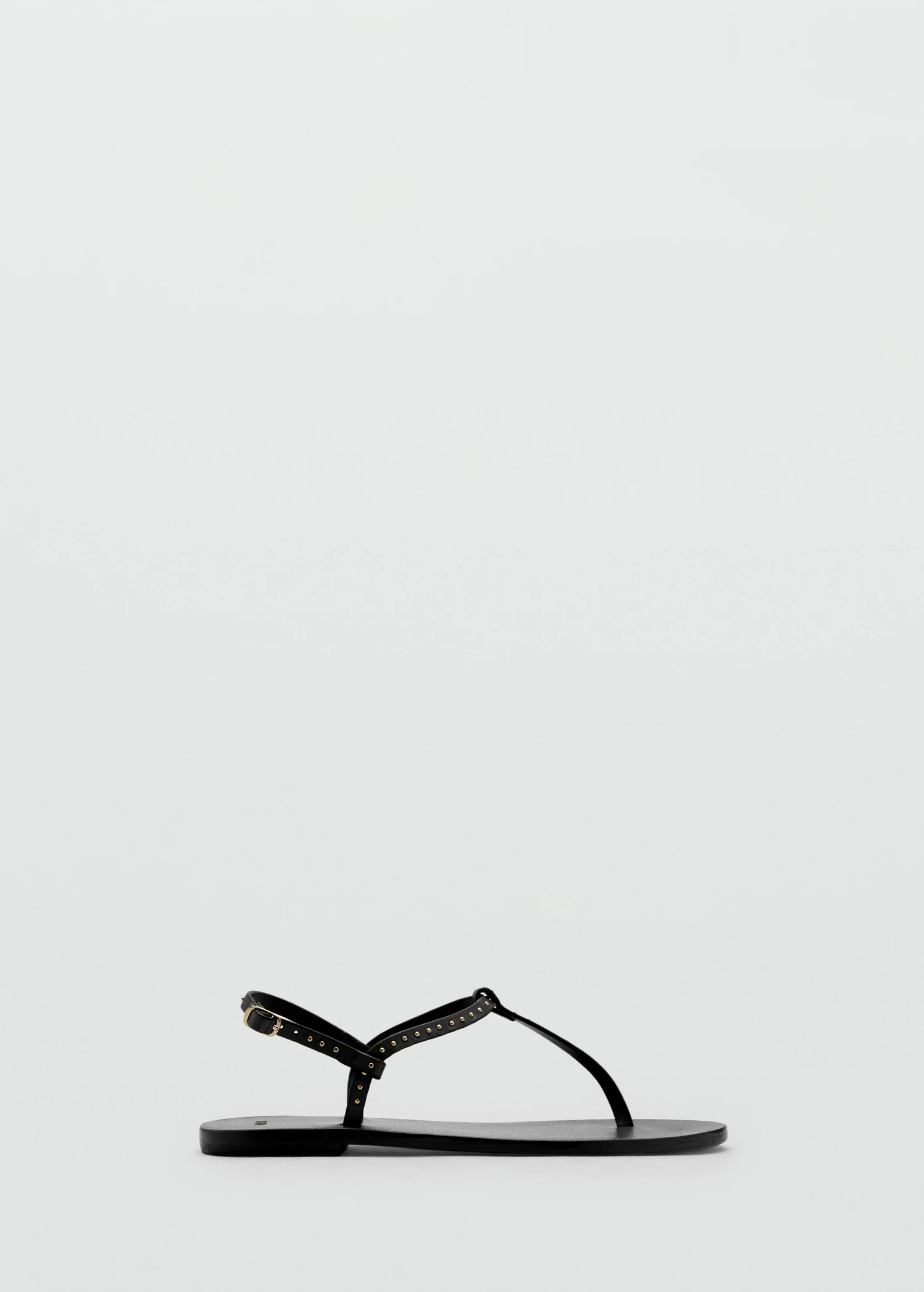 Leather sandals with mini studs | Mango (US/MX/AU)