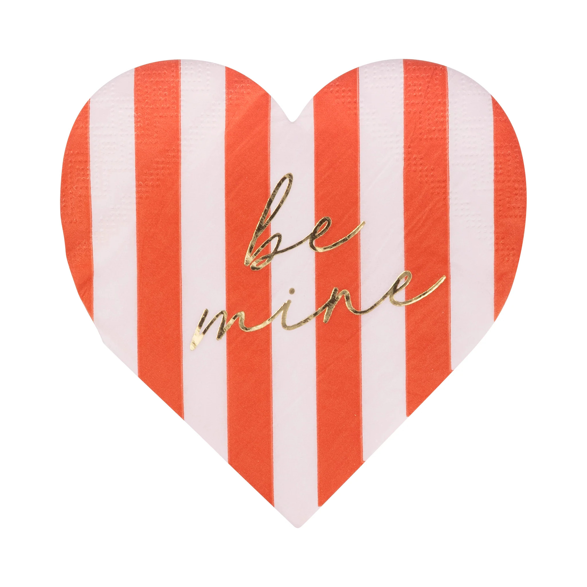 Striped Heart Cocktail Napkin | My Mind's Eye