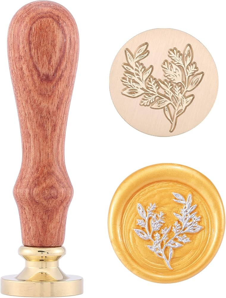 Yoption Eucalyptus Wax Seal Stamp, Vintage Plant Seal Stamp for Wedding Party Invitations Envelop... | Amazon (US)