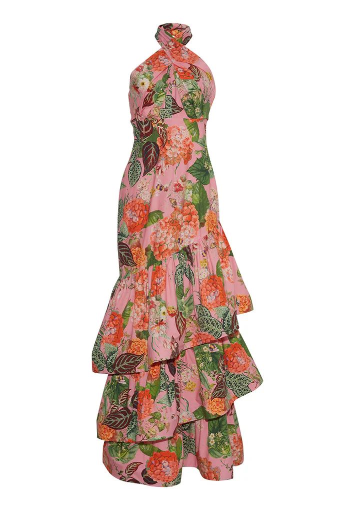 Perla Dress in Avery Floral Pink | Over The Moon