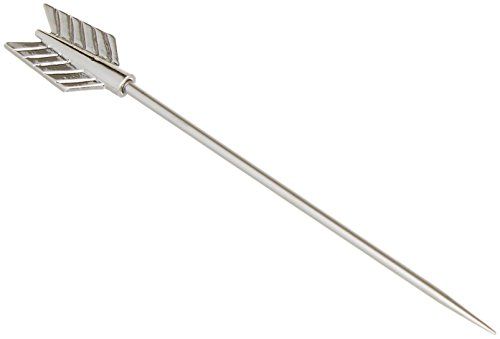 Cork Pops Stainless Steel Cocktail Picks With Arrow Motif (Set of 6), Silver | Amazon (US)