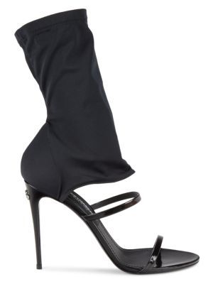 Sock Style Patent Leather Stiletto Sandals | Saks Fifth Avenue OFF 5TH