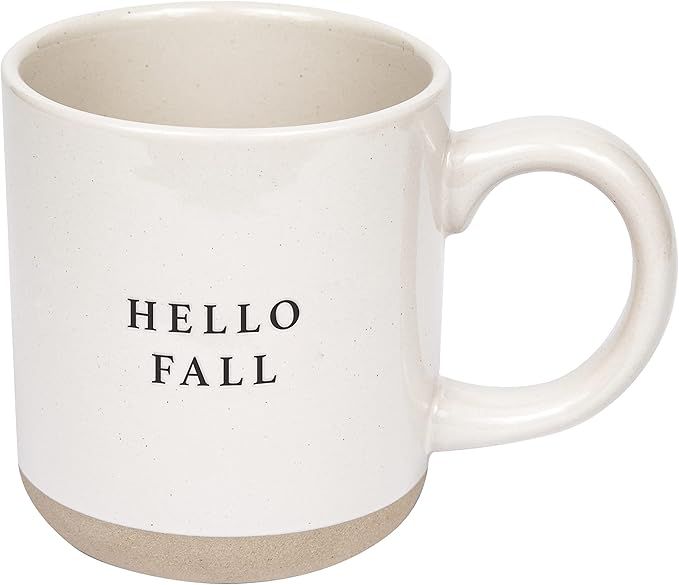 Sweet Water Decor Hello Fall Stoneware Coffee Mug | Novelty Coffee Mugs | Microwave & Dishwasher ... | Amazon (US)