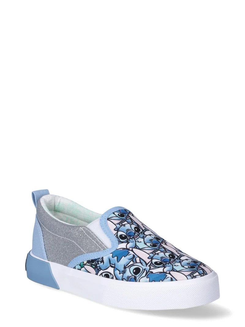 Disney Stitch Girl's Slip-On Twin Gore Sneakers - Walmart.com | Walmart (US)