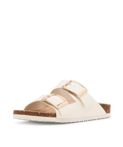 Madden Girl Women's Bodiee Slide Sandal, White Patent, 7.5 | Amazon (US)