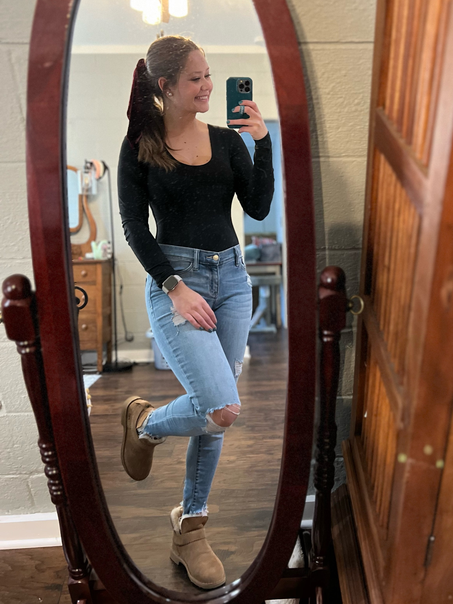 holiday outfit, winter outfit, christmas outfit, new years outfit, nuuds bodysuit, uggs, holiday clothes

#LTKfindsunder100 #LTKSeasonal #LTKstyletip