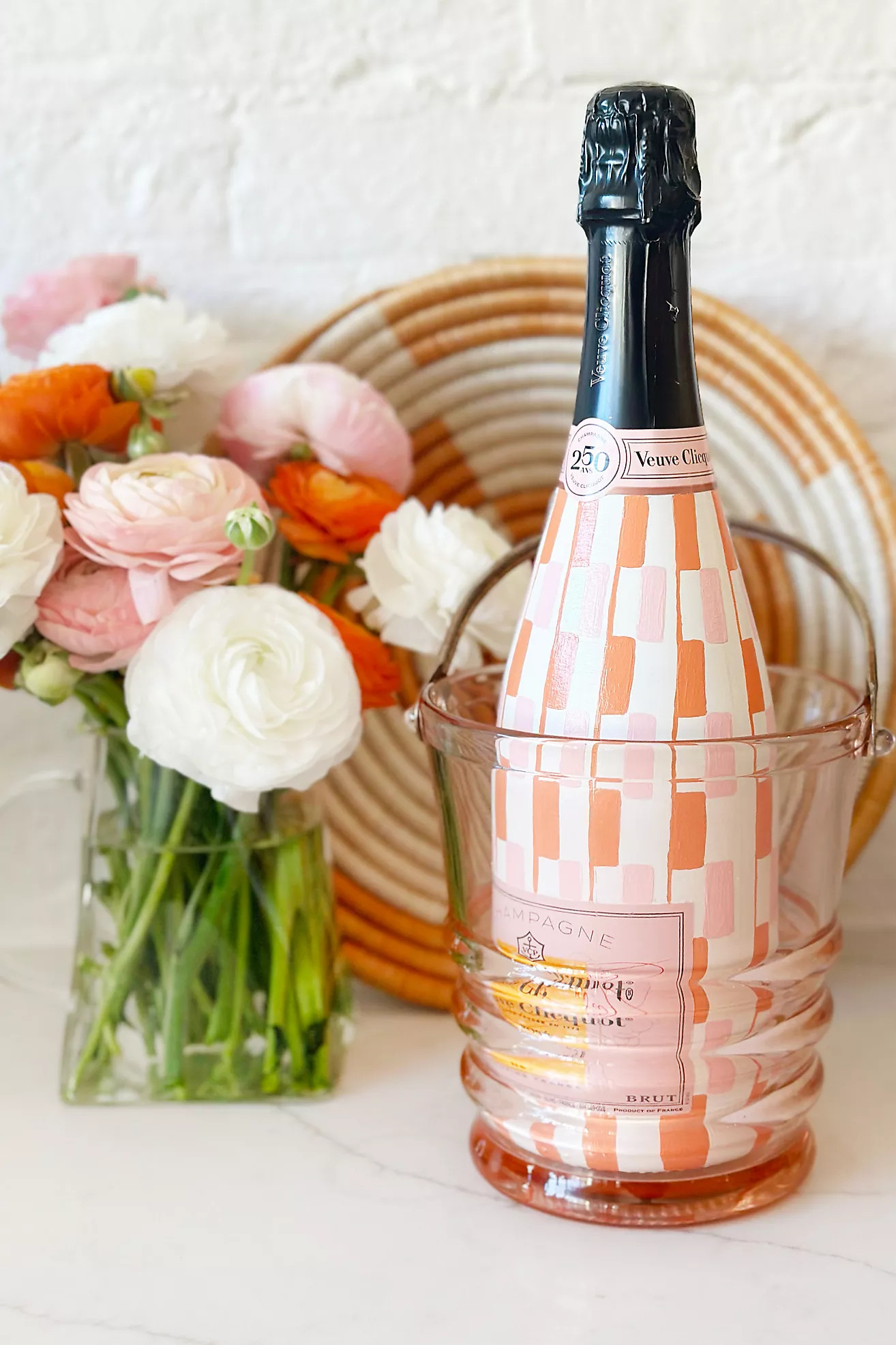 Old Flame Candle Co. Vintage 1940s Pink Glass Ice Bucket | Anthropologie (US)