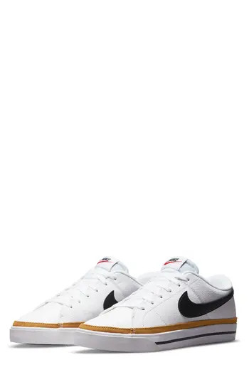 Nike Court Legacy Sneaker in 100 White/black at Nordstrom Rack, Size 9 | Nordstrom Rack