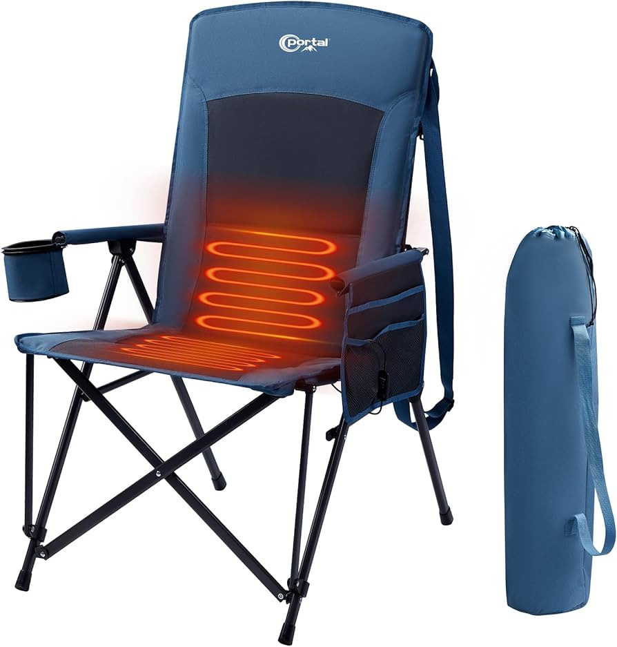 PORTAL Heated Camping Chairs for Adults Oversized Camp Chair Folding Lawn Chair for Outdoor Sport... | Amazon (US)