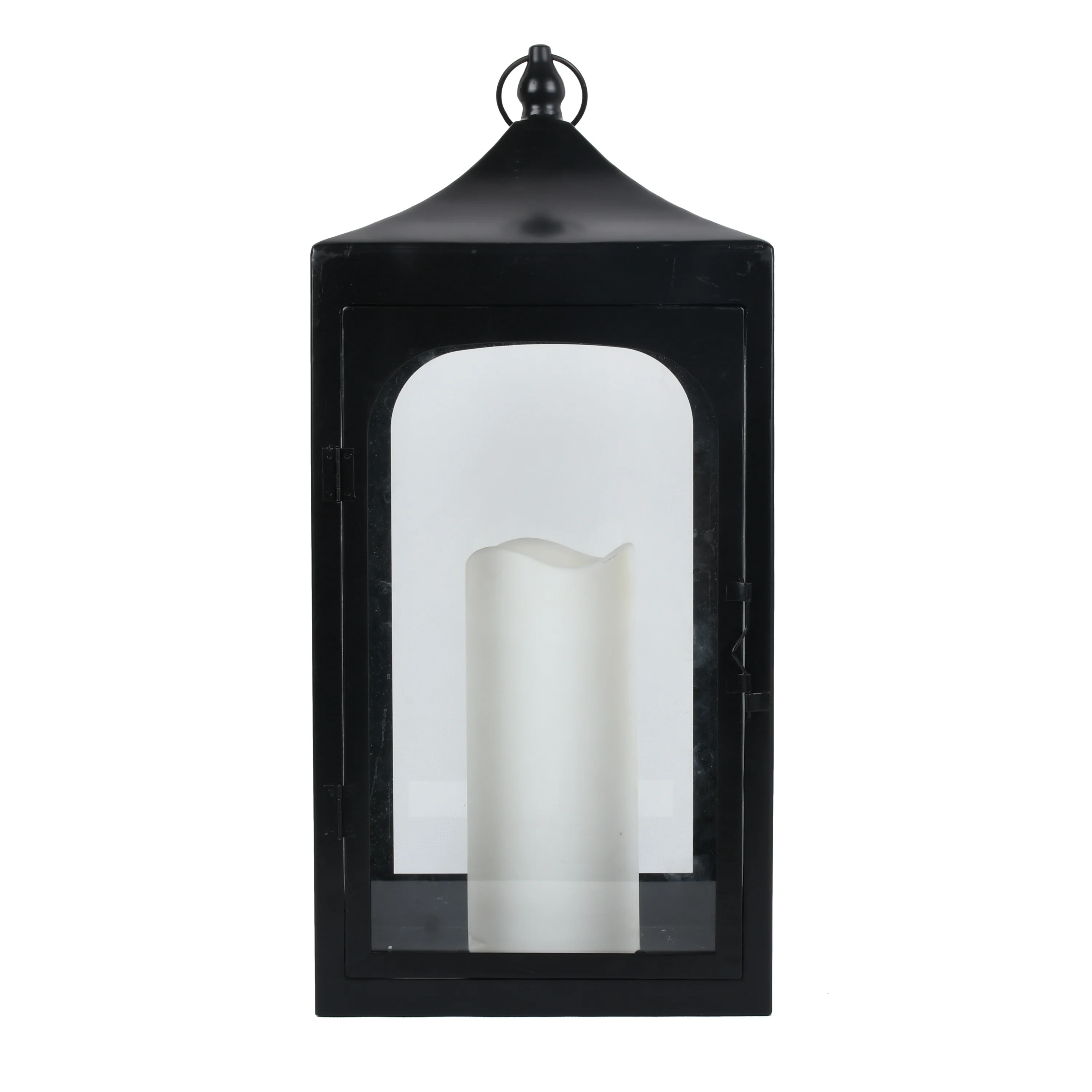 Better Homes & Gardens Decorative Black Metal Battery Operated Outdoor Lantern with Removable LED... | Walmart (US)