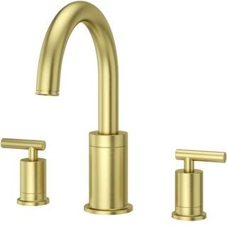 Pfister Contempra 2-Handle Deck-Mount Roman Tub Faucet Trim Kit in Brushed Gold RT6-5NCBG | The Home Depot